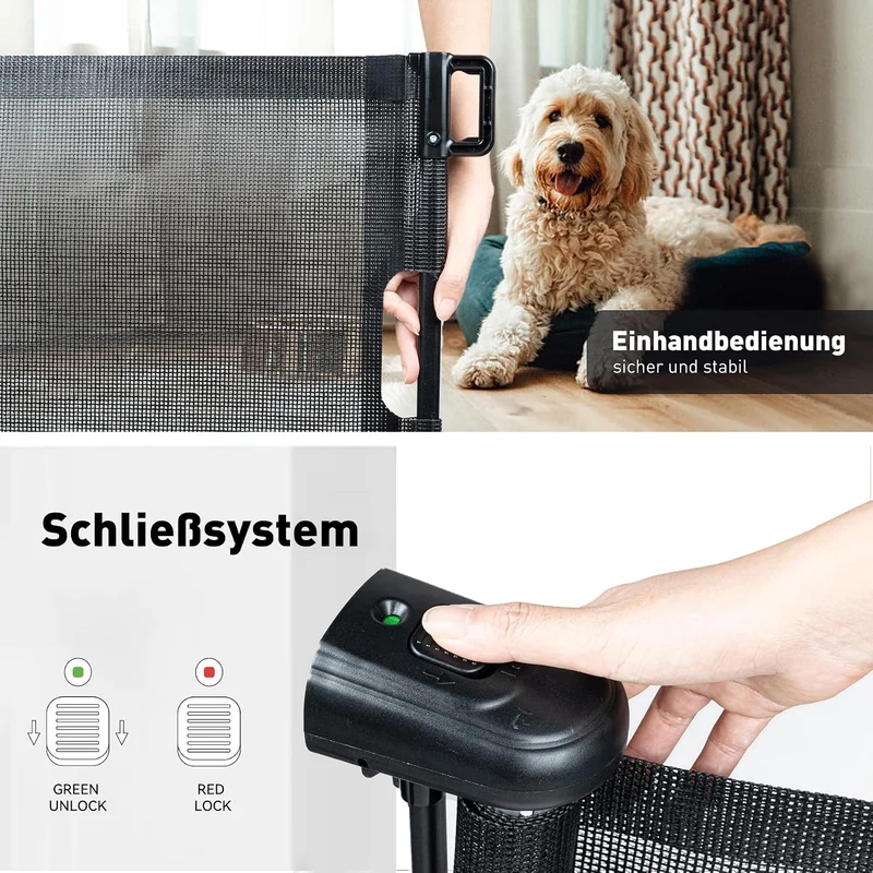 Hawthyhome Türschutzgitter Ausziehbar 0-140CM, Baby Treppenschutzgitter für Babys und Haustiere Kind