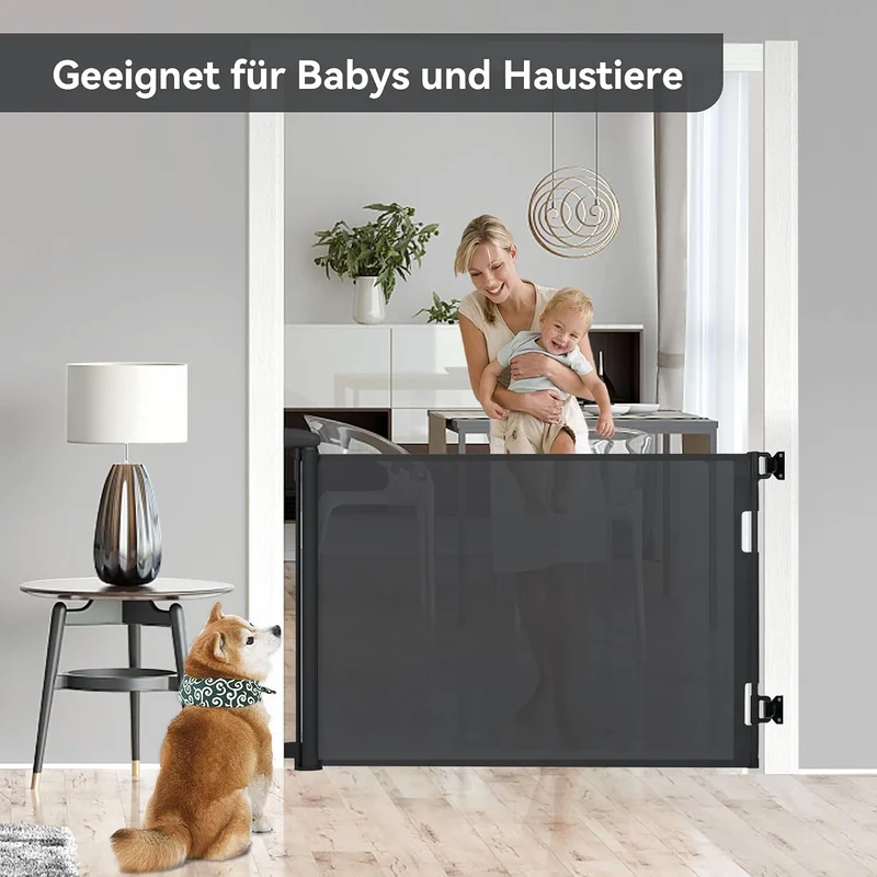 Hawthyhome Türschutzgitter Ausziehbar 0-140CM, Baby Treppenschutzgitter für Babys und Haustiere Kind