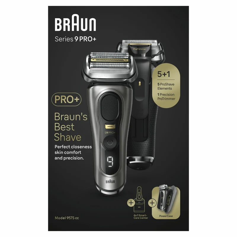 Braun Series 9 Pro+ 9575cc Wet & Dry - Folienschaber - Metallisch - Akku - Lithium-Ion (Li-Ion) - 90 min - Box