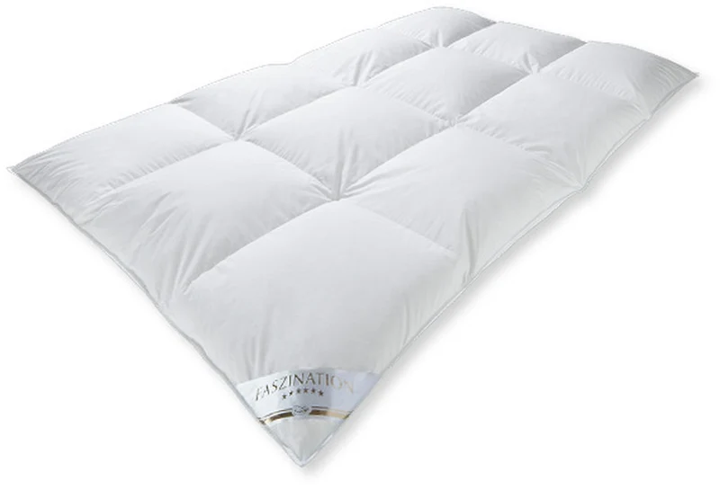 Bettenhaus Daunendecke, Kassette, Winter sehr warm, 200x220 cm, 90% Daunen / 10% Federn, kanadisch,