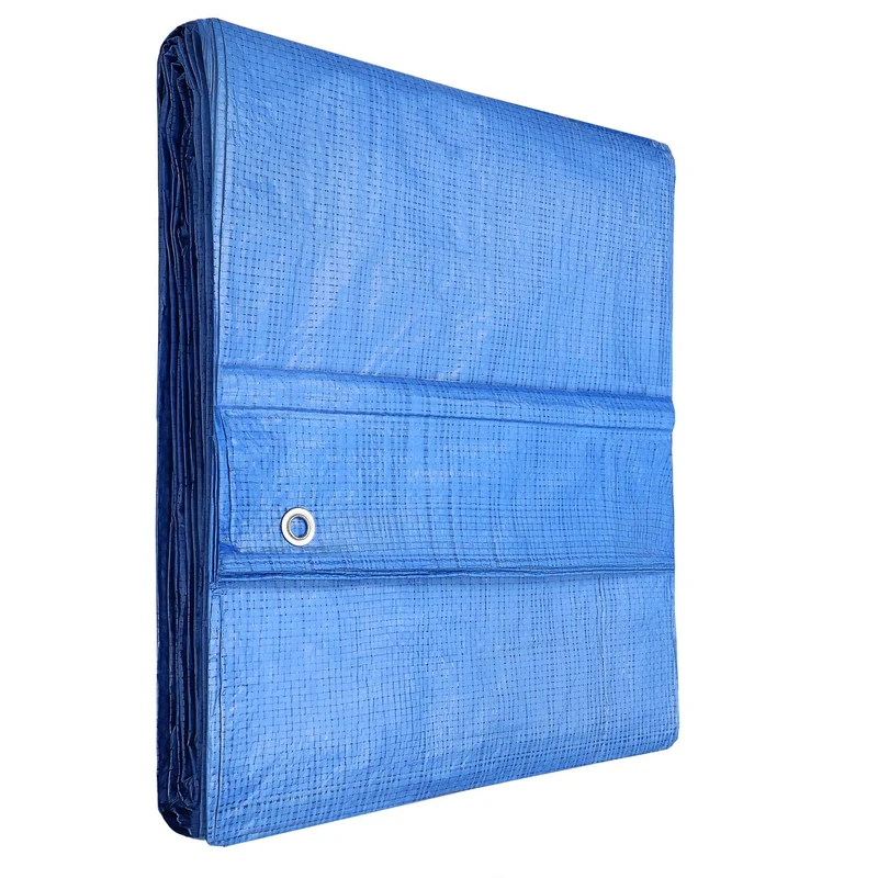 KOTARBAU® Gewebeplane 10x12 m Blau 75g/m2 Abdeckplane Verstärkten Ösen Schutzplane Bauplane Wasserdi