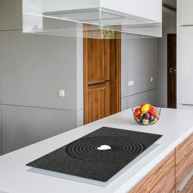 TMK | Herdabdeckplatte 90x52 cm Glas Ceranfeldabdeckung Induktion Herdschutz Spritzschutz Glasplatte