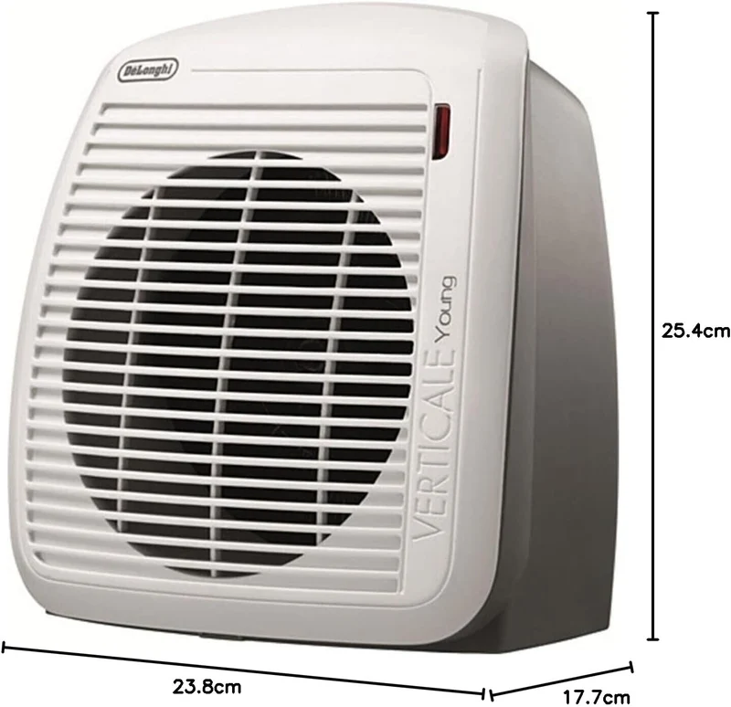 DeLonghi Schnellheizer HVY1030 - Heizgerät mit 2 Heizstufen für Räume bis max. 60 m³, Sicherheitsthe
