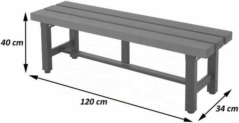 Mendler Alu Gartenbank HWC-K60, Bank Parkbank Sitzbank Balkonbank, wetterfest WPC 120cm, braun