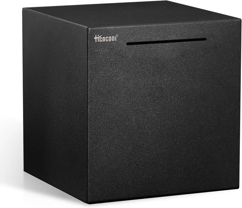 Erwachsene Spardose Edelstahl Safe Sparbüchsen für Erwachsene Einsparungen Echte Spardose (19cm) Sch