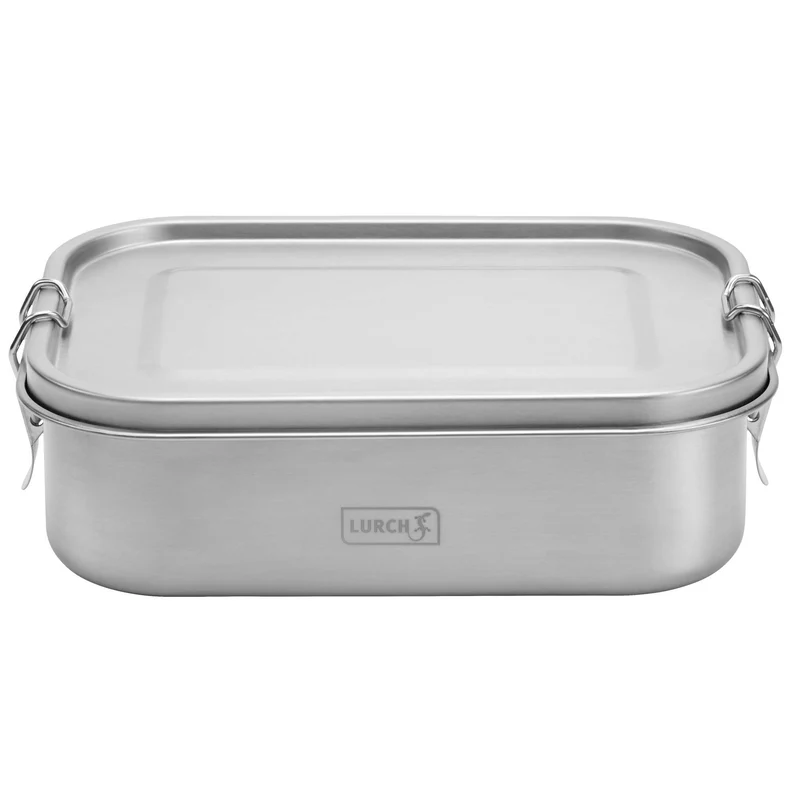 Lurch 240882 Lunchbox Snap aus Edelstahl 100% auslaufsicher 1400ml, 18/8, 1400ml