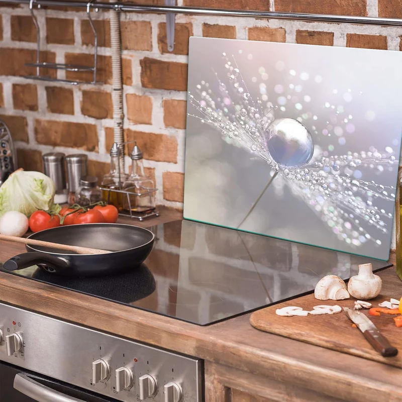 TMK | Herdabdeckplatte 60x52 Einteilig Glas Elektroherd Induktion Herdschutz Spritzschutz Glasplatte