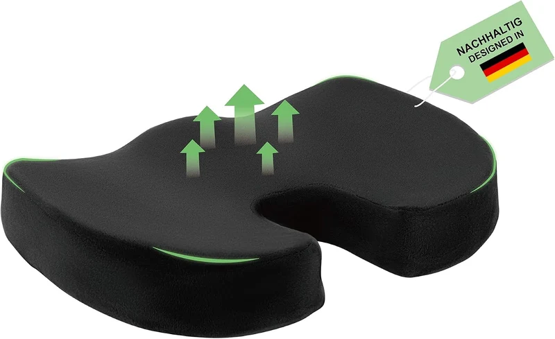 RICOO Ergonomisches Sitzkissen Orthopädisch Steissbeinkissen SK-U0120 Sitzerhöhung Stuhlkissen gegen