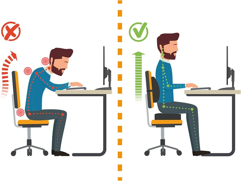 RICOO Ergonomisches Sitzkissen Orthopädisch Steissbeinkissen SK-U0120 Sitzerhöhung Stuhlkissen gegen