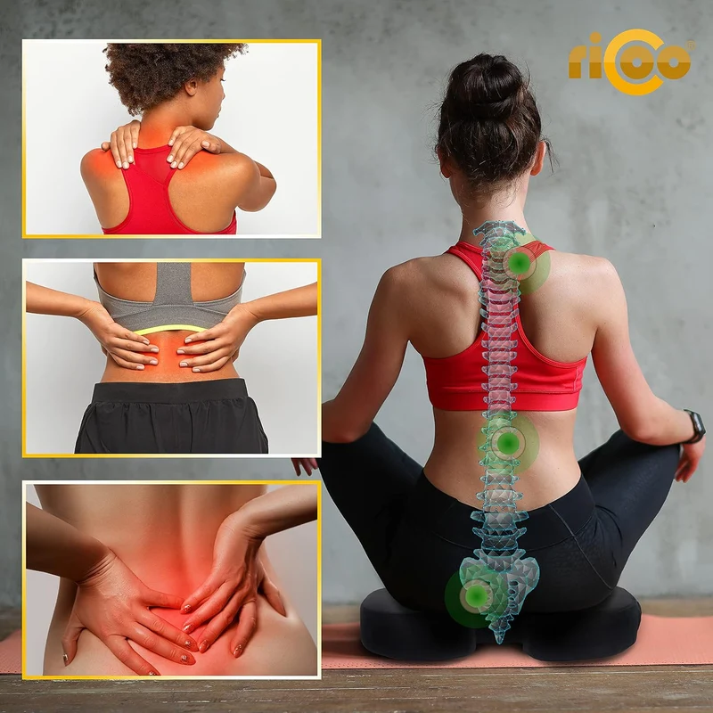 RICOO Ergonomisches Sitzkissen Orthopädisch Steissbeinkissen SK-U0120 Sitzerhöhung Stuhlkissen gegen