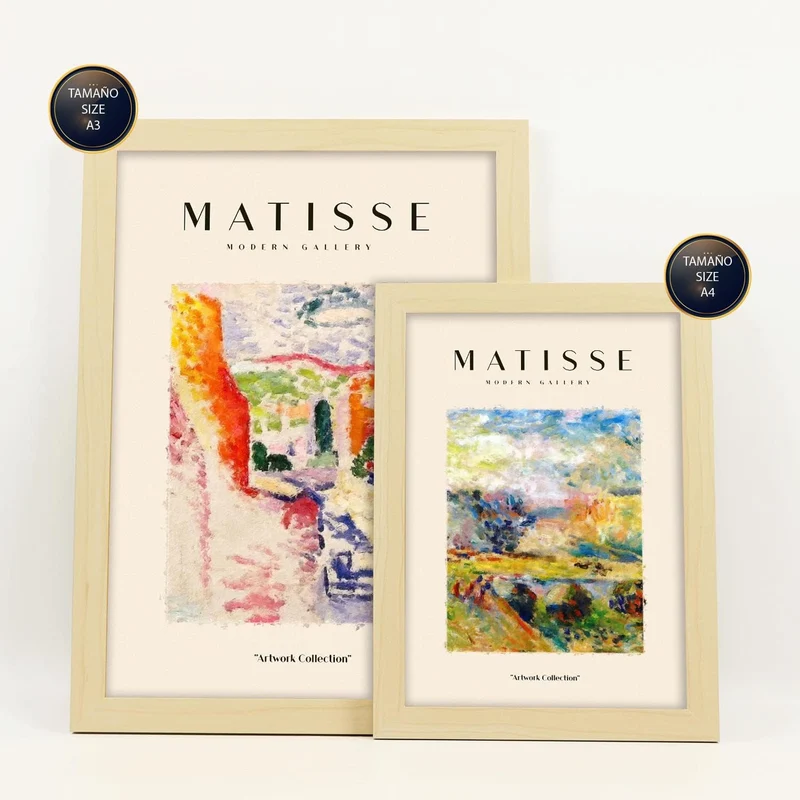 Nacnic Set mit 6 Postern von Picasso und Matisse. Letztes Jahrhundert. Drucke des Fauvismus und Surr