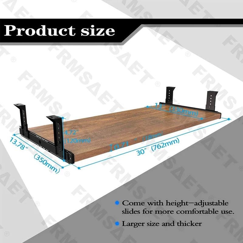 FRMSAET Möbelzubehör Büroproduktanzüge Hardware 53 cm / 60 cm / 76 cm Tastatur Schubladenfach Holzha