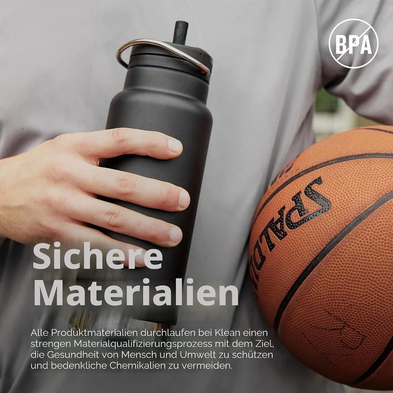 Klean Kanteen TKWide 32 oz (mit Drehverschluss) – Schwarz, Schwarz