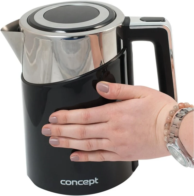 CONCEPT Hausgeräte CONCEPT RK3171 Wasserkocher mit temperatureinstellung, COOL TOUCH, edelstahl, 1,7