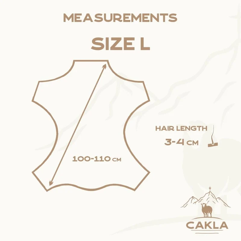 Cakla Lammfell Echt 100-110 cm - Schaffell Echt Gross - Fellteppich - Weich und Flauschig - Fell für
