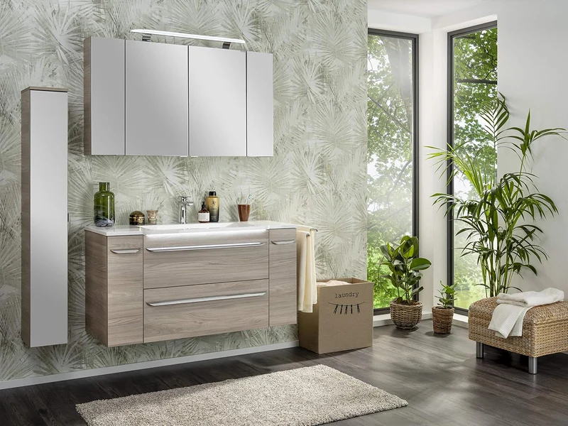 FACKELMANN Unterschrank Luxor mit Apothekerauszug/Badschrank mit Soft-Close/Masse (B x H x T): ca. 2