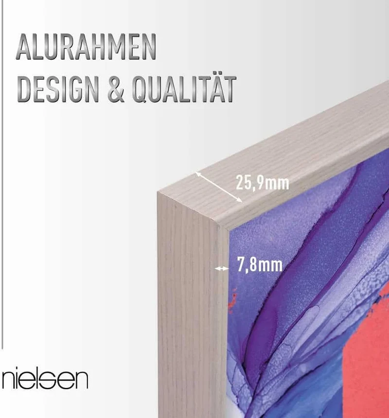 nielsen Aluminium Bilderrahmen Alpha, 24x30 cm, Eiche Weiss Eiche Weiss 24 x 30 cm, Eiche Weiss 24 x