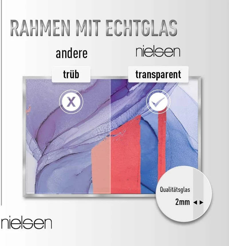 nielsen Aluminium Bilderrahmen Alpha, 24x30 cm, Eiche Weiss Eiche Weiss 24 x 30 cm, Eiche Weiss 24 x
