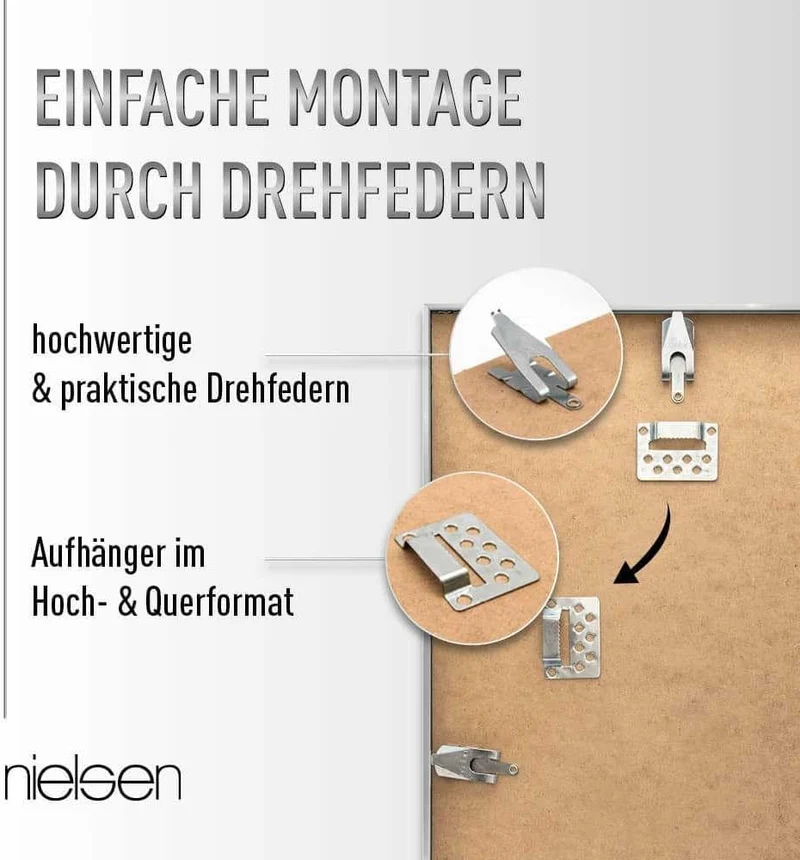 nielsen Aluminium Bilderrahmen Alpha, 24x30 cm, Eiche Weiss Eiche Weiss 24 x 30 cm, Eiche Weiss 24 x