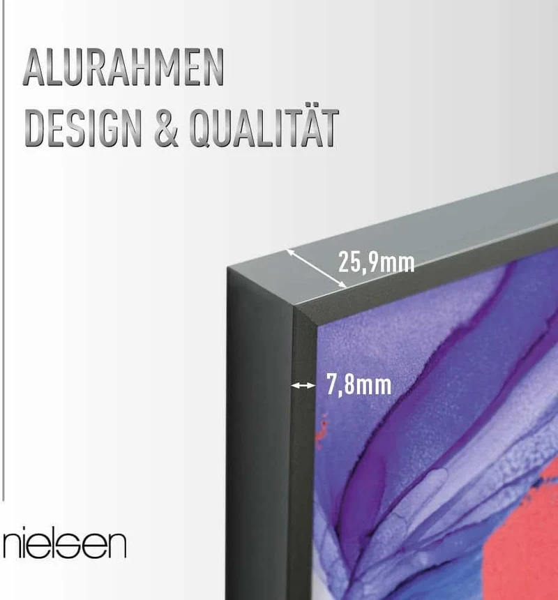 nielsen Aluminium Bilderrahmen Alpha, 30x30 cm, Platin Platin 30 x 30 cm, Platin 30 x 30 cm