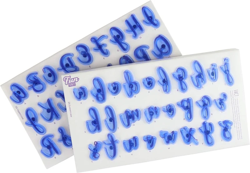 PME FF52 Fun Fonts-Alphabet-Stempel, 52, Gross-und Kleinbuchstaben, Kollektion 1, Plastic Kollektion