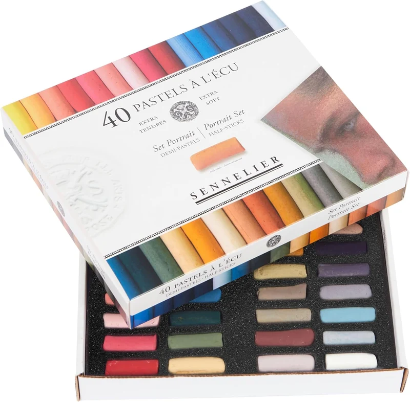 Sennelier Pastels Soft Half ST 40/PKG, Portrait, Einheitsgrösse 1 40 stück (1er Pack), 1 40 stück (1