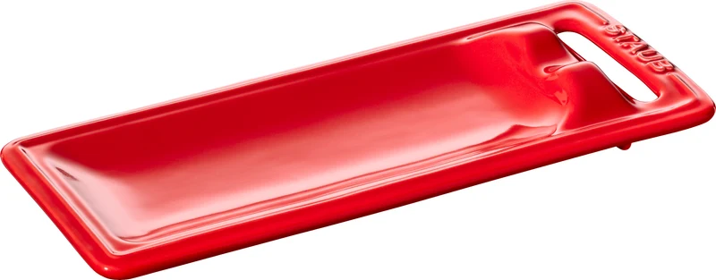 Staub Löffelablage, 25 cm x 10 cm | Kirsch-Rot | Keramik