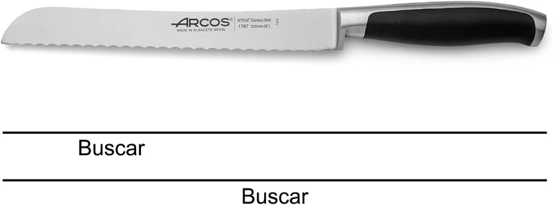 Arcos 178700 Serie Kyoto - Brotmesser - Klinge aus Nitrum geschmiedetem Edelstahl 220 mm - HandGriff