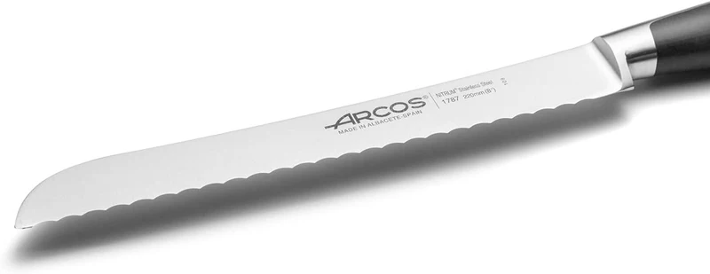 Arcos 178700 Serie Kyoto - Brotmesser - Klinge aus Nitrum geschmiedetem Edelstahl 220 mm - HandGriff