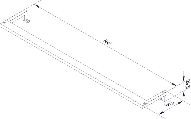 FACKELMANN LED-Aufsatzleuchte für Spiegelschrank SCENO / Masse (B x H x T): ca. 56 x 2 x 10 cm / hoc