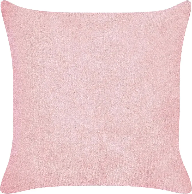 Set aus 2 dekorative Kissen aus Cord 43 × 43 cm Rosa Millet