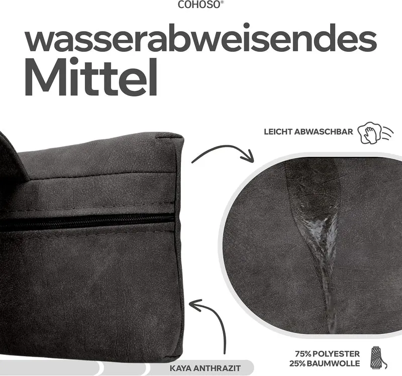 COHOSO® Nackenkissen für Gartenstühle mit Gegengewicht - Sesselkissen Kopfstütze für Sofa & Couch, K
