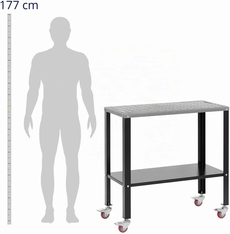 Stamos Welding Group SWG-TABLE915 Schweisstisch mit Rädern 544 kg 91,3 x 46 cm Schweisstisch Lochpla