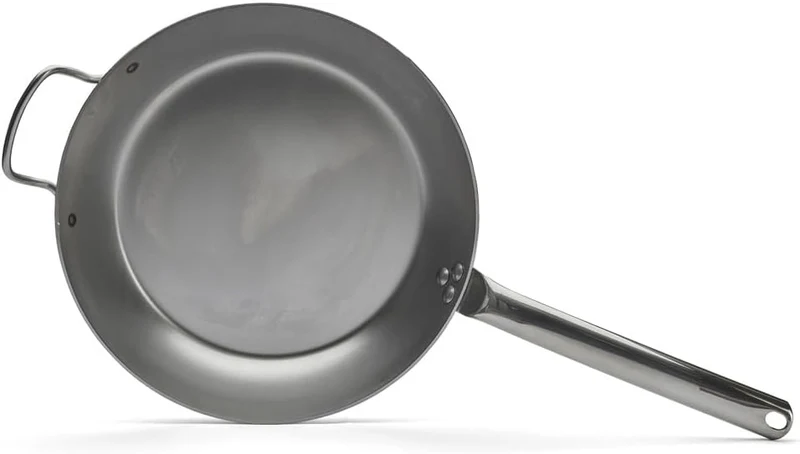 De Buyer - Bratpfanne CARBONE PLUS aus Eisenstahl mit Gegengriff - 32 cm Durchmesser - 5130.32, 32 c