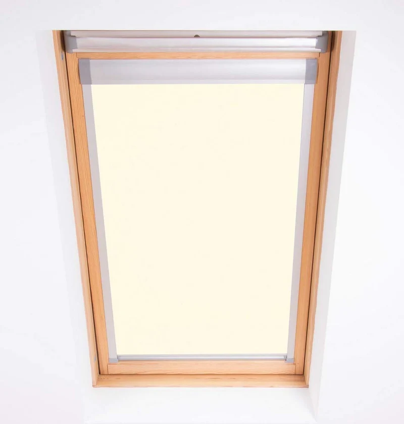 Bloc Skylight Rollo Für Velux Dachfenster Blockout, cremefarben, S06 S06 Für Velux Dachfenster Cream