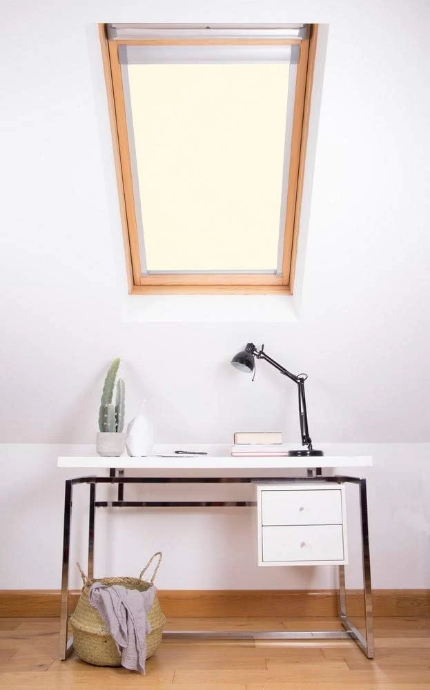 Bloc Skylight Rollo Für Velux Dachfenster Blockout, cremefarben, S06 S06 Für Velux Dachfenster Cream