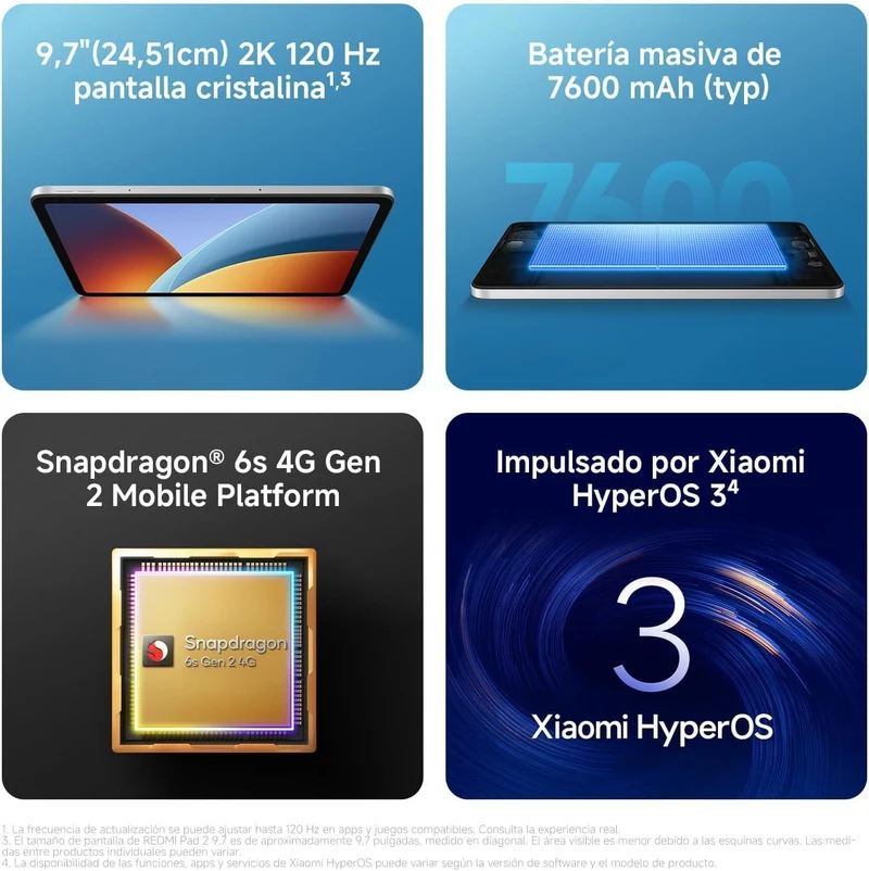 XIAOMI Redmi Pad 2, Tablet 4 GB + 256 GB WLAN, 11 Zoll 2,5 K kristallklares Display, fortschrittlich
