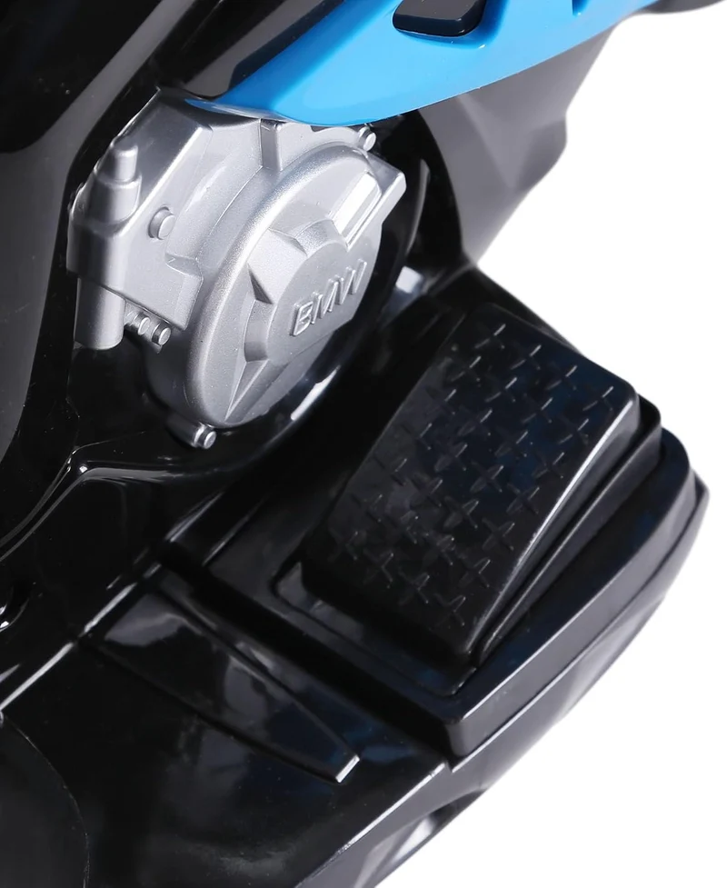 HOMCOM BMW S1000RR 6V Elektromotorrad mit Scheinwerfer mit Musik Blau, Blau