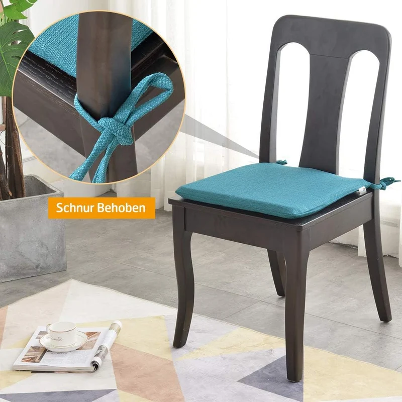 BALCONY & FALCON 2er Set Stuhlkissen, Memory Foam Stuhlkissen x 1, Exquisites Stoff Stuhlkissen x 1,
