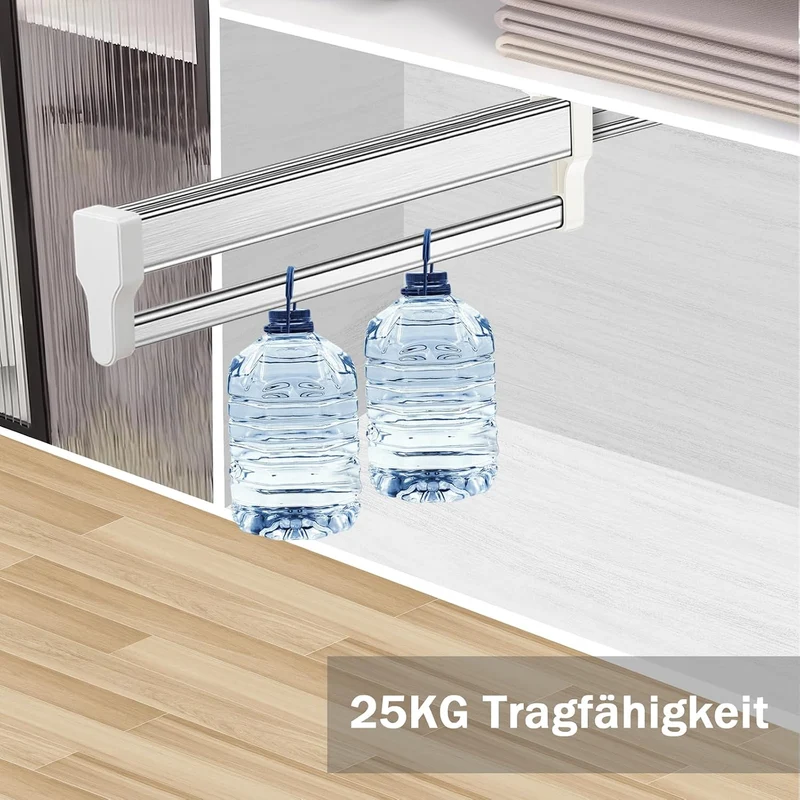 Ausziehbare Kleiderstange zum Herausziehen der Kleiderbügel Verstellbarer Kleiderschrank Teleskopsta