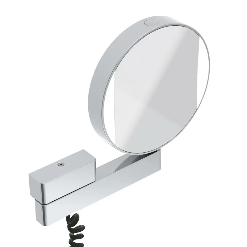 Emco Universal LED Kosmetik- und Rasierspiegel am Flexarm, runder Kosmetikspiegel mit Beleuchtung zu