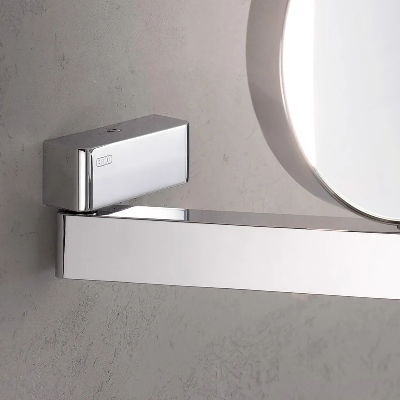 Emco Universal LED Kosmetik- und Rasierspiegel am Flexarm, runder Kosmetikspiegel mit Beleuchtung zu