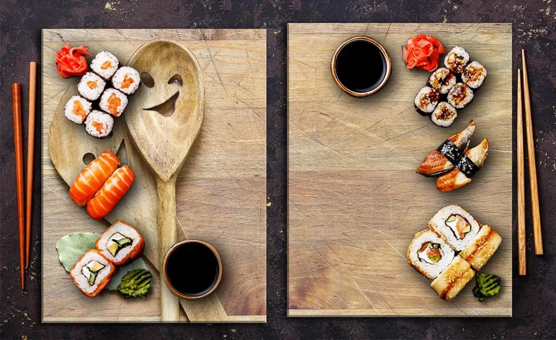 TMK | Herdabdeckplatten Set 2x40x52 cm Ceranfeld Abdeckung Glas Spritzschutz Abdeckplatte Glasplatte