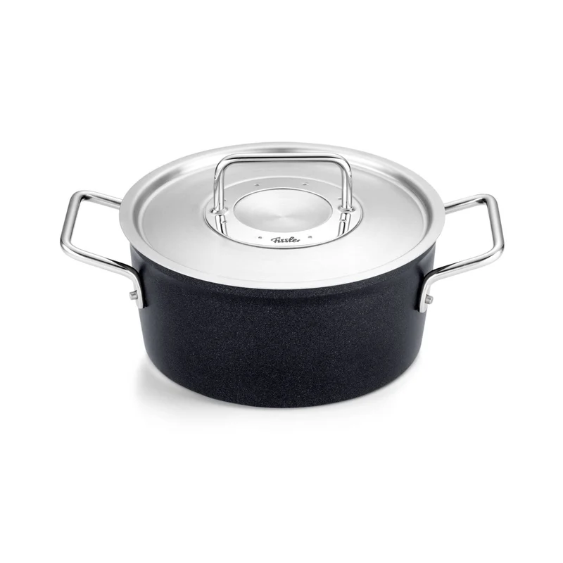 Fissler Adamant / Aluminium-Kochtopf (Ø 20 cm, 2,7L) Töpfe-beschichtet mit Metall-Deckel, antihaften