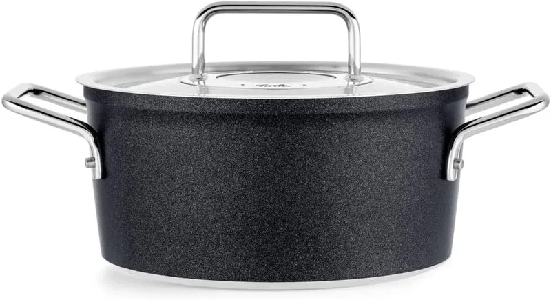 Fissler Adamant / Aluminium-Kochtopf (Ø 20 cm, 2,7L) Töpfe-beschichtet mit Metall-Deckel, antihaften