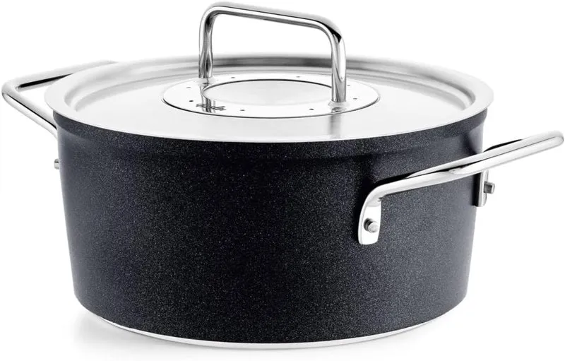 Fissler Adamant / Aluminium-Kochtopf (Ø 20 cm, 2,7L) Töpfe-beschichtet mit Metall-Deckel, antihaften