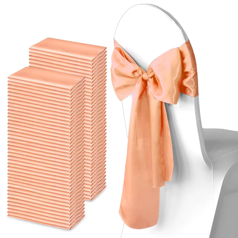 Trimming Shop Satin Sash Wedding Chair Cover Sashes Band Wider Fuller Bows Ribbon for Reception Birt