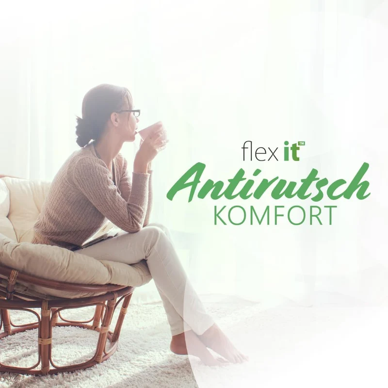 flex it® Basic - Antirutschmatte für Teppich 150x230 cm rutschfeste Teppich Antirutschunterlage Vlie
