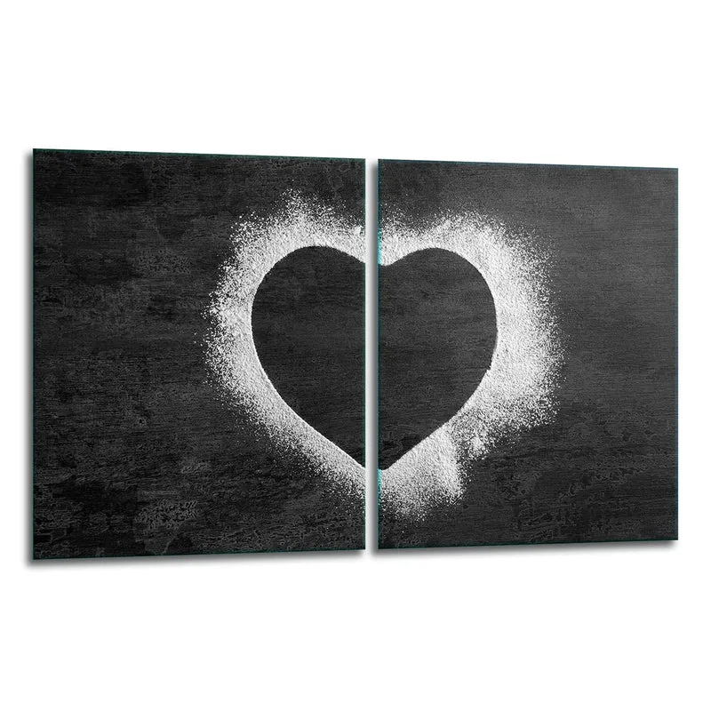 TMK | Herdabdeckplatten ceranfeld 2 Teilig 40x52 cm | Ceranfeldabdeckung Küche Elektroherd Induktion