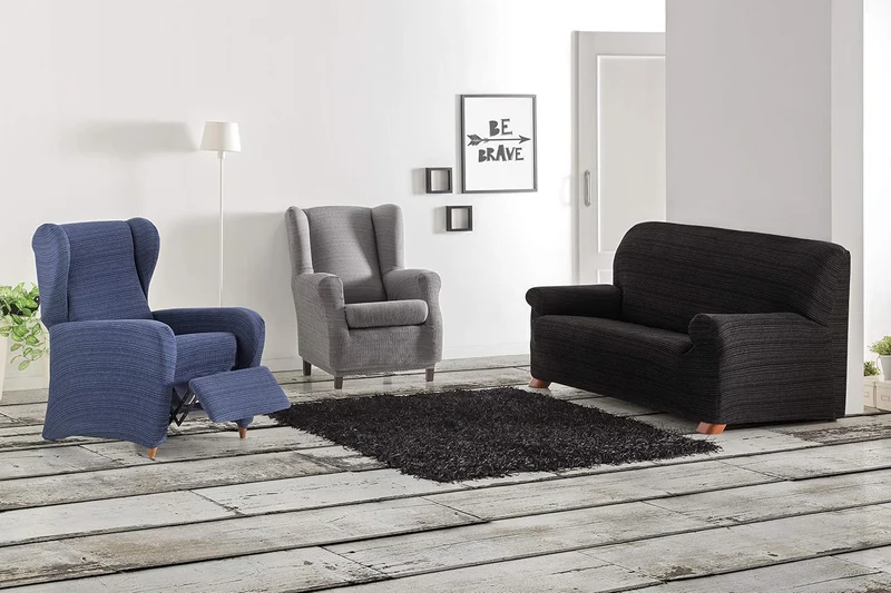 Eysa Aquiles elastisch Sofa überwurf ohrensessel Farbe 01-beige, Polyester-Baumwolle, 37 x 29 x 5 cm